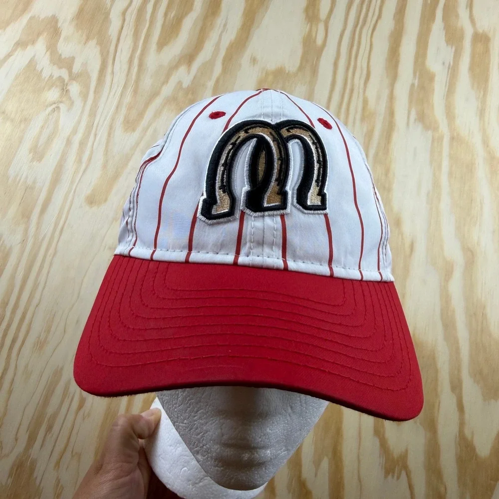 New Era 9TWENTY Youth MiLB Billings Mustangs Pinstripe Baseball Hat Red White